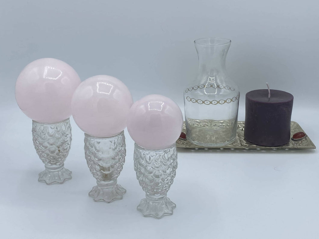 Pink Calcite Spheres-Therapy Stones
